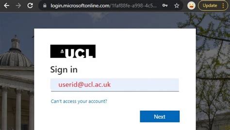 log into ucl email.